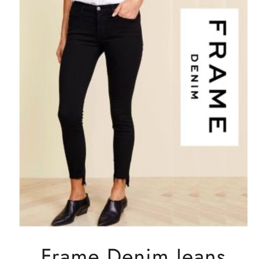 Frame Denim Women's Classic Black Skinny Jeans